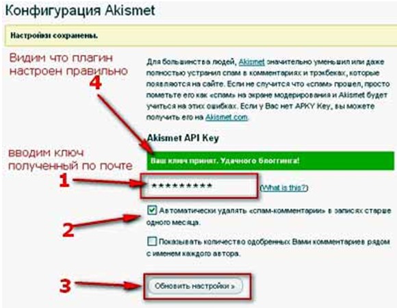 Плагин Akismet — первый плагин